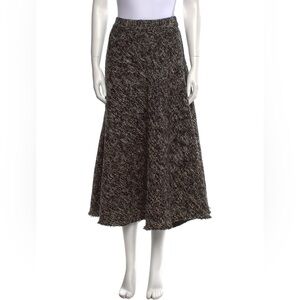 NWT Jason Wu Tweed Fringe Midi Skirt Fall Winter Luxury Quiet Luxury Sz 10